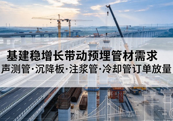 会东基建稳增长带动预埋监测管材需求，声测管、沉降板、注浆管订单持续放量