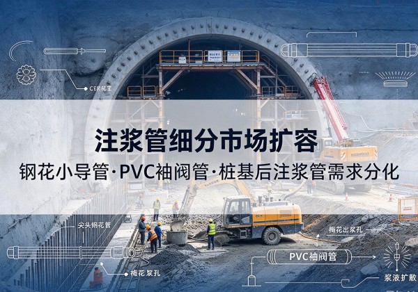 会东注浆管细分市场扩容，隧道钢花小导管、PVC 袖阀管、桩基后注浆管需求分化